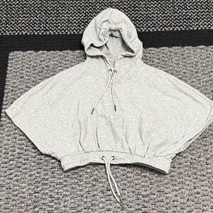 Triple Five Soul Cropped Hoodie Womens Large Gray Drawstring Hem Streetwear Y2K